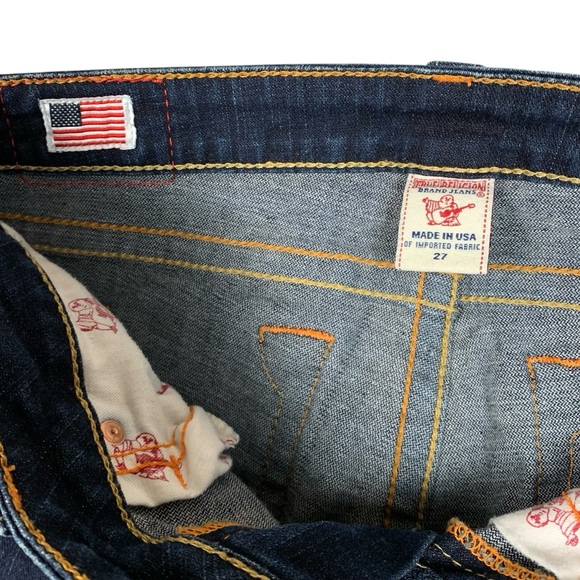 True Religion STELLA Jeans Size 27 Skinny‎ Low Rise Blue Denim (Actual 30x31) - Picture 9 of 15